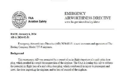 ABD Federal Havacılık Dairesi, 171 Boeing uçağının kullanımını askıya aldı
