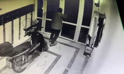 Acemi hırsız güvenlik kameralarına yakalandı