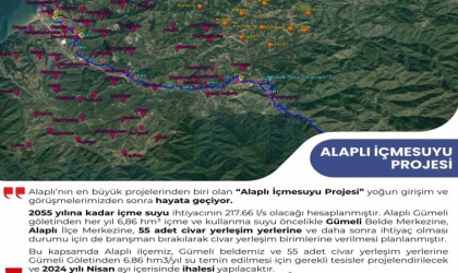 Alaplıda 30 yıllık içme suyu sona gelindi