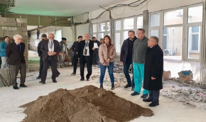 Başkan Büyükkılıç, Üniversite Hastanesinde başlatılan çalışmaları inceledi