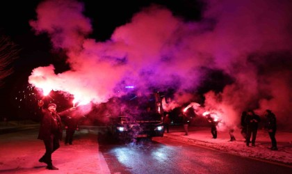 Beşiktaşa Sivasta coşkulu karşılama