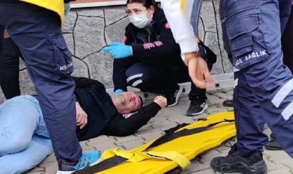 Çay ocağının çatısını onarırken, 3 metreden düşerek yaralandı