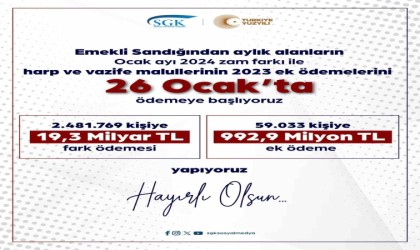 Emekli Sandığından aylık alanların ilk ödemeleri 26 Ocakta