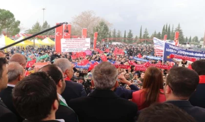 Gaziantep’te, başkanlığa 3’üncü kez aday gösterilen Şahin’e coşkulu karşılama