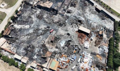 Geri dönüşüm tesisindeki yangın kontrol altına alındı