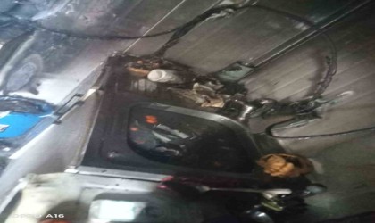 İskenderun ilçesinde konteyner kentte yangın çıktı