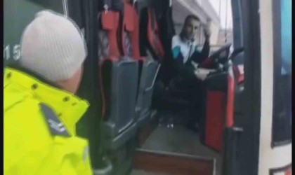 Kayseride emniyetten otobüslere yönelik denetim