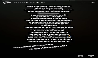 Konsere giderken yolda rahatsızlanan Alişan, Bursa’da hastaneye kaldırıldı