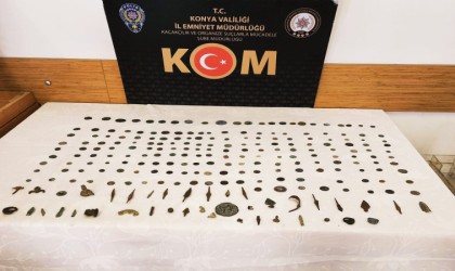 Konyada tarihi eser kaçakçılarına operasyon: 3 gözaltı
