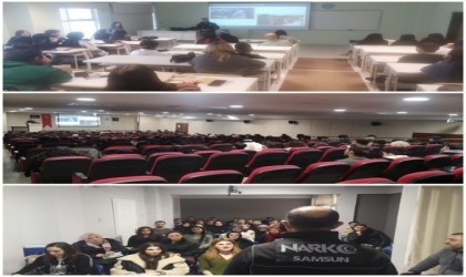 Narkorehber polisleri, öğrencileri bilgilendirdi