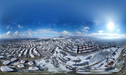 Özlenen kar kentte kartpostallık görüntüler oluşturdu