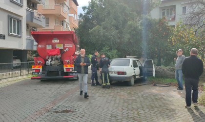 Park edip gittiği otomobilini geldiğinde yanarken buldu