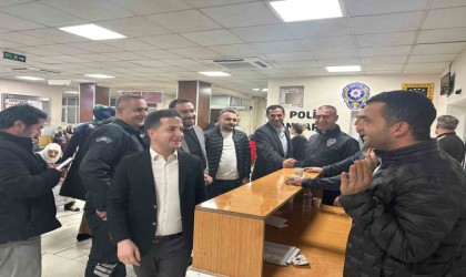 Sendika başkanı yeni yıla sağlık personeliyle girdi