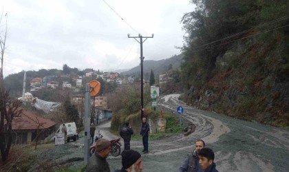 Şiddetli yağış sonrası toprak kayması: Kullanılmayan iki yayla evi zarar gördü