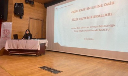 Simavda okul kantini ve yemekhane çalışanlarına hijyen eğitimi