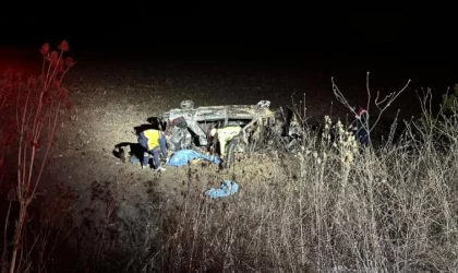 Takla atıp alev alan otomobilde hayatını kaybetti