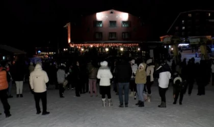 Uludağ’da coşkulu yeni yıl kutlaması