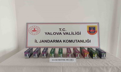 Yalovada motosiklete gizlenmiş 63 elektronik sigara ele geçirildi