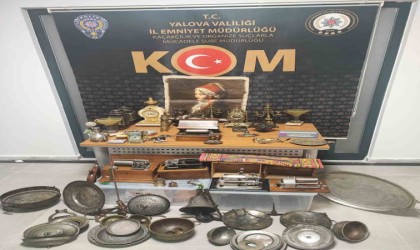 Yalovada tarihi ve müzayede eser niteliğinde 71 parça ele geçirildi