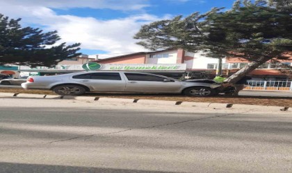 Yoldan çıkan otomobil, ağaca çarptı: 1 yaralı