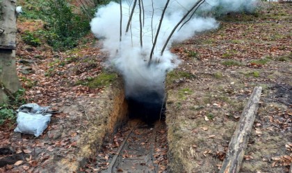 Zonguldakta 7 kaçak ocak imha edildi