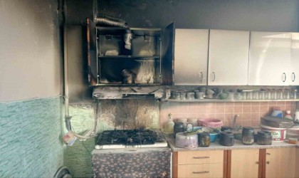 Alaplıda mutfak yangını korkuttu