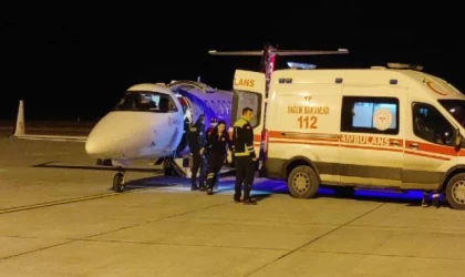 Ambulans uçak, solunum yetmezliği bulunan Yılmaz bebek için uçtu