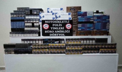 Dörtyolda 2 bin 573 paket kaçak sigara ele geçirildi