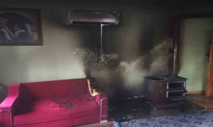 Gazipaşada evde çıkan yangını itfaiye söndürdü