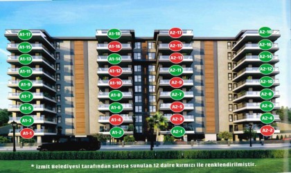 İzmit Belediyesi, yaptırdığı projedeki 12 dairenin satışını gerçekleştirecek