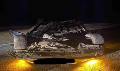 Kastamonuda takla atan otomobilin sürücüsü yaralandı