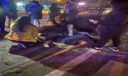 Kontrolden çıkan motosiklet devrildi: 2 yaralı