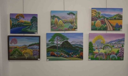 Kütahyada merhum ressam Hüseyin Yüce anısına resim sergisi