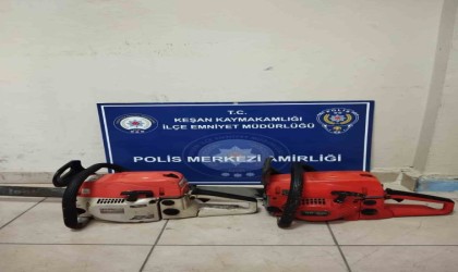 Motorlu testere hırsızları yakalandı