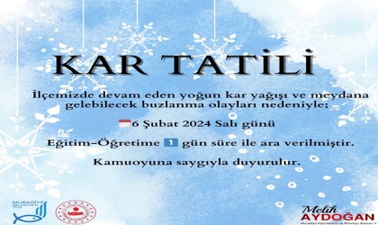 Özalpta eğitime 1 gün ara verildi