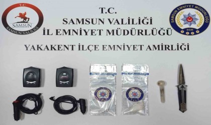 Samsunda 2 adet radar tespit cihazı ve uyuşturucu madde ele geçti
