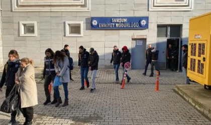 Samsun’da, ’Sibergöz-21’ operasyonunda şüphelilerden 15’i tutuklandı, 31’i adliyede