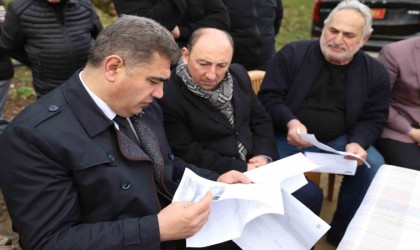 Vali Aslan heyelan bölgesinde incelemelerde bulundu