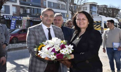 Yağmur suyu hattı çalışmalarını inceledi