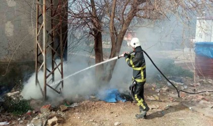 Antakyada çöplük alanda yangın