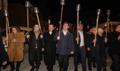 Arslanköyde kurtuluş coşkusu fener alayı ile yaşandı