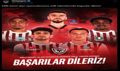 Hataysporda 5 futbolcuya milli davet
