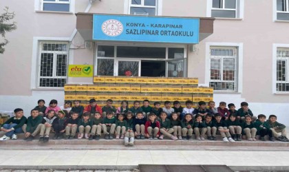 Karapınarda öğrencilerden ihtiyaç sahiplerine destek