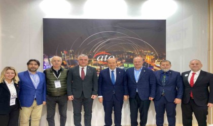 KKTC Cumhurbaşkanı Tatar ile Kültür ve Turizm Bakanı Ersoydan Berlinde ATOnun standına ziyaret