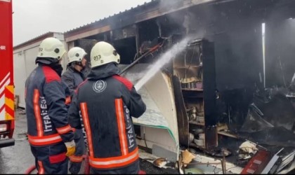 Malatyada konteyner yangını