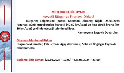 Niğde Valiliği uyardı!