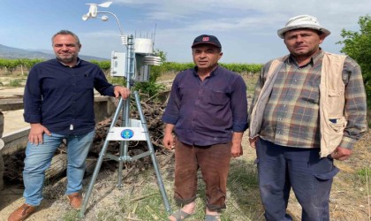 Alaşehirde çiftçilere erken uyarı için meteoroloji istasyonları kuruldu