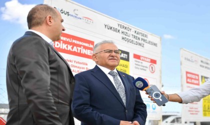 Başkan Büyükkılıç, yüksek hızlı tren hattı projesi şantiyesinde incelemelerde bulundu