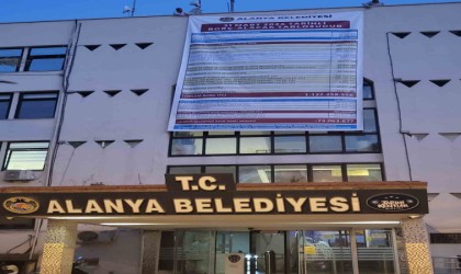 Başkan Özçelik, borç bakiyesi ve gelir gider dengesi afişini belediye binasına astı