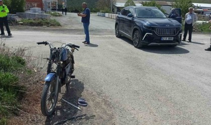 Konyada motosiklet ile cip çarpıştı: 1 yaralı